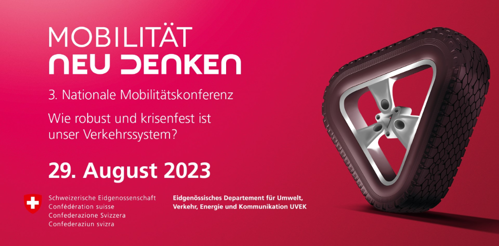 Poster of the Mobility Conference, which will take place on August 29. With link to the event page.
