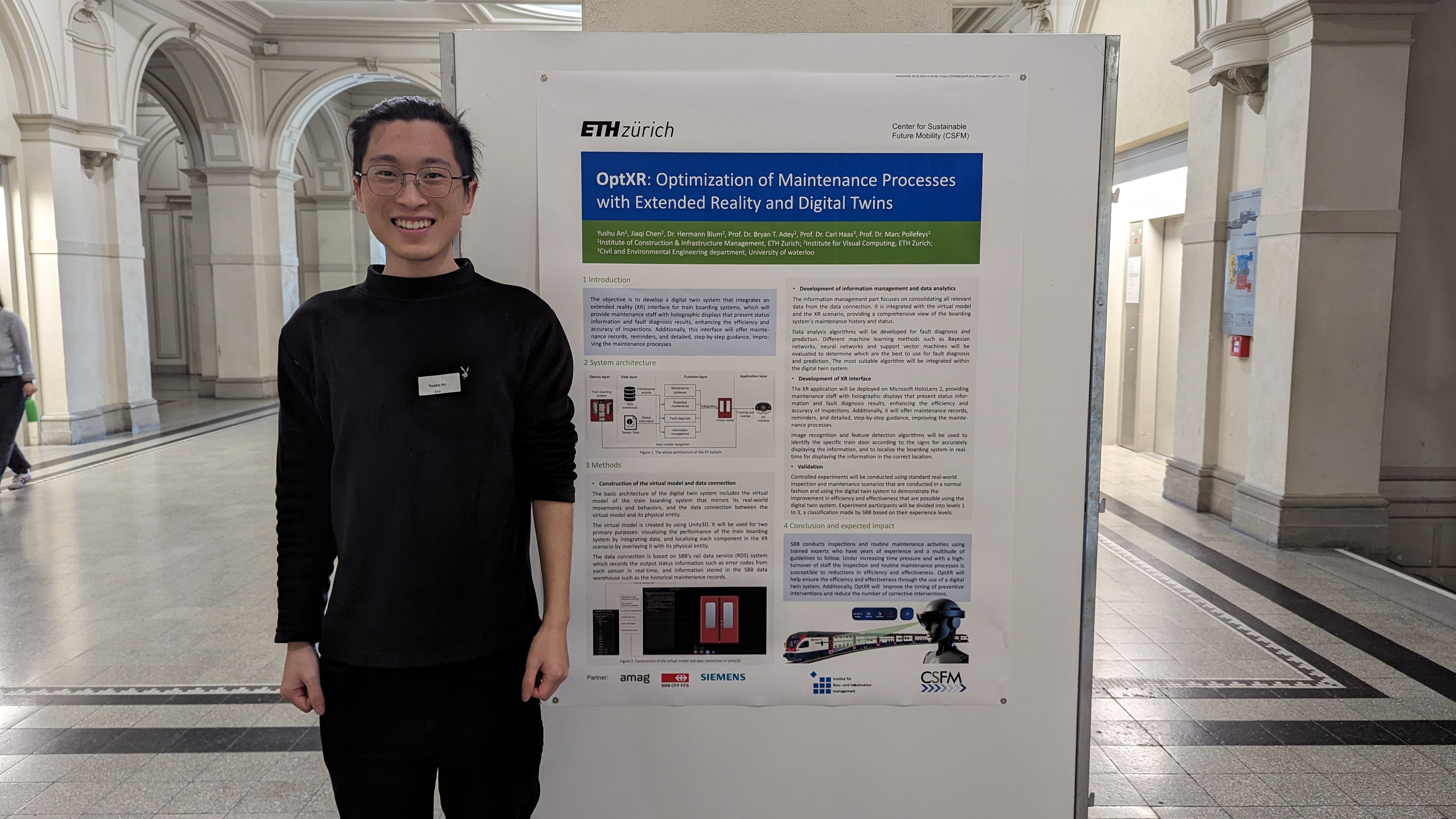 Yushu An presenting his poster at the CSFM 2024.